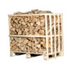 Halve pallet ovengedroogd essen openhaardhout