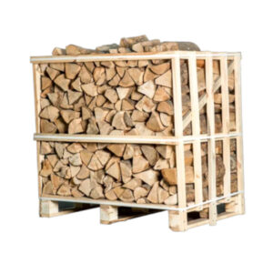 Halve pallet ovengedroogd essen openhaardhout